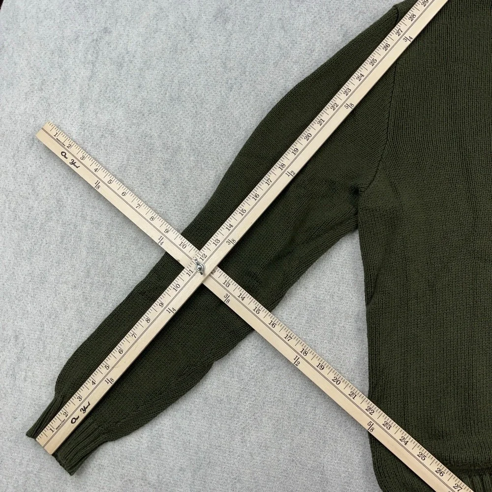 Polo Ralph Lauren Sweater Men XL Olive Green Heavy Knit CrewNeck Rib VTG Y2K *